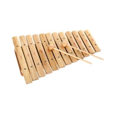 Imagem de menolana Xilofone para crianças e bebês Instrumento de percussão com maças Instrumento musical infantil Kit de percussão para iluminação de bebês, 12