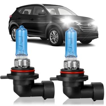 Imagem de XRDHJI Adequado para Hyundai Tucson 2014-2015 lâmpadas de farol de halogêneo de alto desempenho, kit de lâmpadas de substituição de farol duplo alto e baixo 9012, Plug and Play, pacote com 2