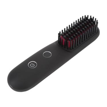 Imagem de Escova Alisadora de Cabelo Sem Fio, Escova Alisadora para Viagens Com Aquecimento Rápido de 3 Temperaturas e 20s, Alisador de Cabelo Com Pente Quente Recarregável de íon Negativo