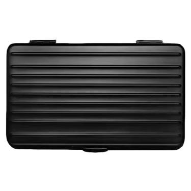 Imagem de Pequeno Caixa de charuto leve de liga de alumínio com caixa hidratante de madeira de cedro dentro da caixa de charutos de alta qualidade fácil de transportar Feito à mão