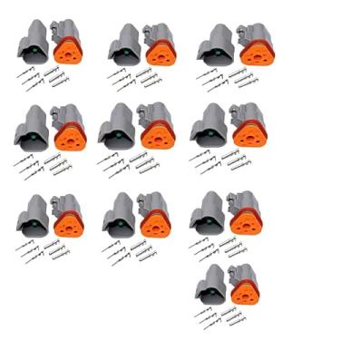 Imagem de Engenharia de 3 pinos conector de carro conector de chicote à prova d'água conector macho e fêmea conectores terminais conectores elétricos para automóveis e motocicletas plugues pacote com 10