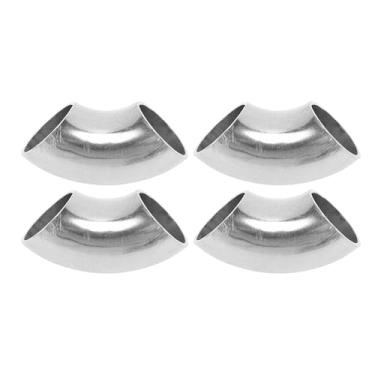 Imagem de Motoforti 4 peças 90 graus curva mandril cotovelo carro modificado tubo de escape tubulação 2.5 cm espessura OD 1,5 mm/16GA 25x63x1,5 mm 201 aço inoxidável 201 4 peças