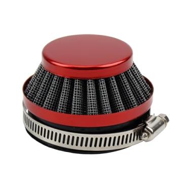 Imagem de PowerMotor Carburador de filtro de ar de 58 mm e 60 mm para motor de 2 tempos, 47 cc 49 cc carburador, mini motocicleta, kart quadriciclo, quadriciclo (vermelho)