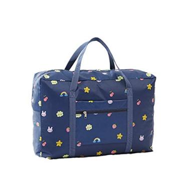 Imagem de PAXLamb Bolsa de viagem dobrável bolsa de viagem bolsa de viagem bolsa de viagem leve bolsa de viagem bolsa bolsa bolsa bolsa bolsa bolsa bolsa bolsa bolsa bolsa bolsa bolsa bolsa bolsa bolsa bolsa de viagem à prova d'água organizador de bagagem, Navy Blue Rainbow