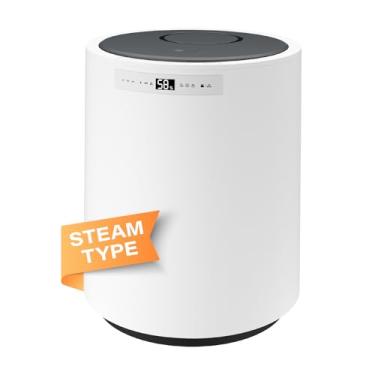 Imagem de Y&O Humidificador de ar 10 L, humidificador de bebé a vapor 100 m², humidificador de sala antibacteriano em quartos infantis, quartos, escritórios, 400 ml/h - névoa de 1200 ml/h, branco
