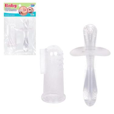 Imagem de Kit Escova Massageadora Com Mordedor Para Bebes - Store Birochi