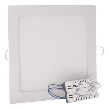 Imagem de kit 10 Plafon Led 15w Quente Quadrado Embutir Margirius, Branco, 110V/