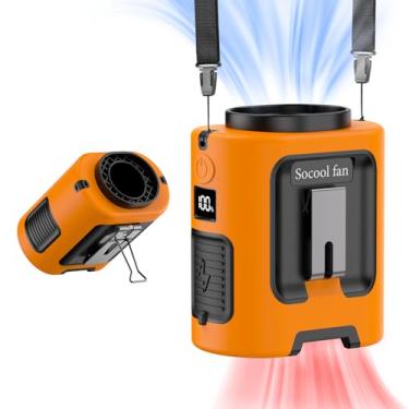 Imagem de Socool Ventilador de Cintura Portátil Clipe no Cinto Vestível 5000mAh Ventoinhas Pessoais Recarregáveis, Ventilador de Camisa Refrigeração 25H, 4 Velocidades 13000RPM Operado por Pilha, Ventilador de