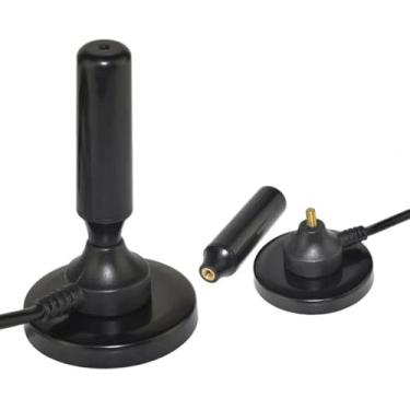 Imagem de Antena Digital Interna Externa de TV HDTV 4K com Cabo 5M Compatível com Smart TV Base Magnética UHF VHF