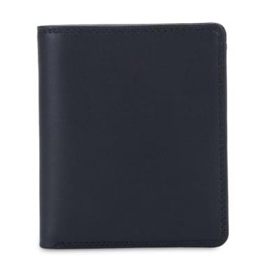 Imagem de mywalit Carteira masculina clássica RFID – couro napa, 8 cartões, forro de proteção de radiofrequência, Preto, Minimalista