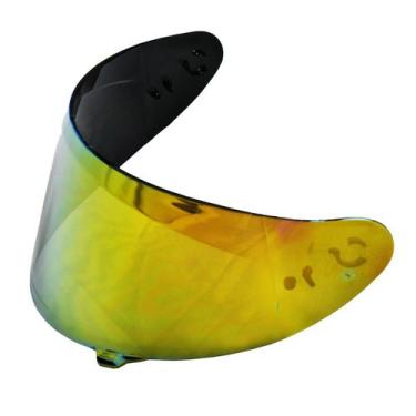 Imagem de Viseira Dourada Capacete Asx City Draken Axxis V18B Poliviso - Polivis