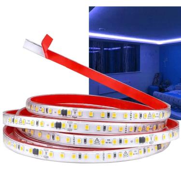 Imagem de Fita Led SMD Dupla Face 3 Metros Luz Direta Azul Iluminaçao Teto Rebaixado Gesso Sanca Perfil