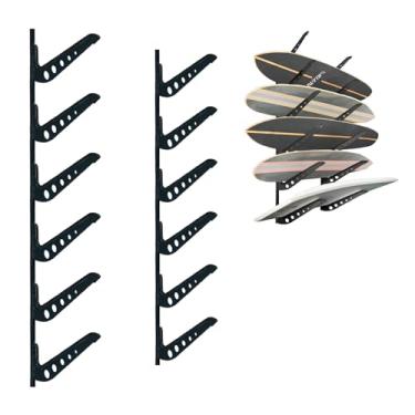 Imagem de Rack de prancha de surf 5 pranchas/6 pranchas (preto, 6 níveis)