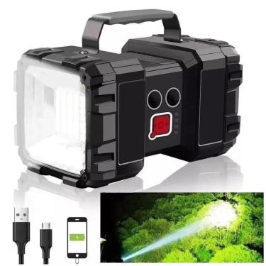 Imagem de Lanterna Led Multifuncional Farolete Holofote Cilibrim Recarregável USB De 40W Longo Alcance SOS-Unissex