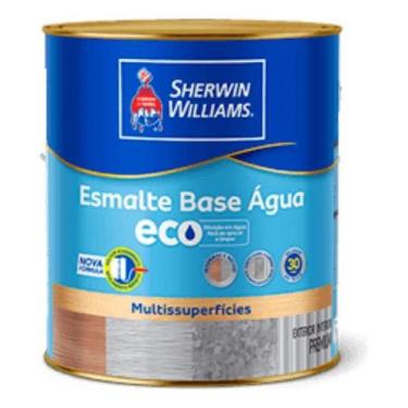 Imagem de Esmalte Eco Base De Água Sherwin Williams 900ml Acetinado Cor Branco