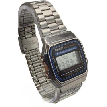 Imagem de Relógio Digital Vintage Prateado Unissex A159wa-n1df - Smactudo