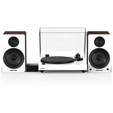 Imagem de Vitrola Toca Discos Retrô com Pré Amplificador e Alto Falantes, 120W, escuro, 110v, FLUANCE RT82WHPA61WW, Marrom escuro