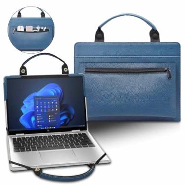 Imagem de Capa de laptop para HP ZBook Studio 16 G9 bolsa portátil com alça de bolsa, azul