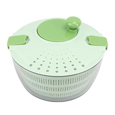 Imagem de Secador eficiente de saladas e legumes – Lavador rotativo de frutas e vegetais para preparação rápida da cozinha (verde)