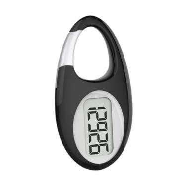 Imagem de Aymzbd Caminhando 3D Pedômetro Etapa Caminhada Motion Kids idosos Andadores de gadgets portáteis com clipe para escalada ao ar livre, Prata Negra