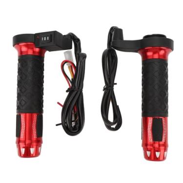 Imagem de 1 par Motocicleta Afundação de Guidão Aquecida, 3 Engrenagem Motocicleta Ajuste Ajuste As Garras de Mão Aquecidas Compatíveis Com Motocicleta ATV de 7/8 Polegadas (Vermelho)