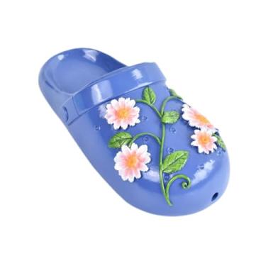 Imagem de XLWLLNJ Slippers vaso de flores Decorativo Planter Holder Resina Vaso para Restaurante Garden, Azul