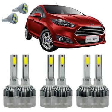 Imagem de Kit Lâmpadas Ford New Fiesta 2011 A 2020 Alto Baixo E Milha - Autovex