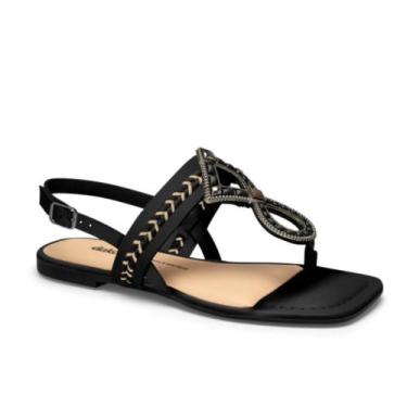 Imagem de sandalia feminina Dakota vertuo preta com fivela, Preto, 38
