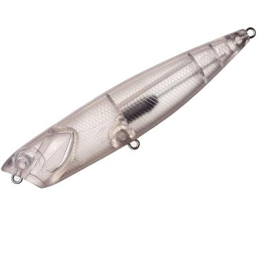 Imagem de 20 peças de isca branca sem pintura, 10 cm/14,5 g, pistão de gill popper vazado dentro de fundição longa, faça você mesmo, feito à mão, equipamento de pesca artificial