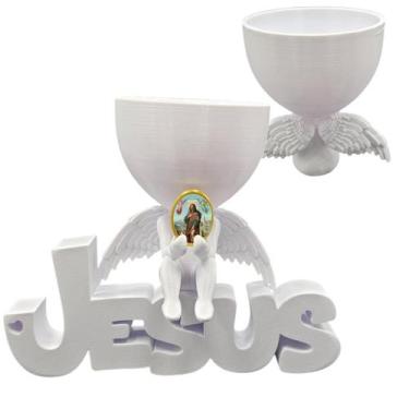Imagem de Anjinho da Guarda São Roque Jesus 3d Decoração Vaso - Point da Fe