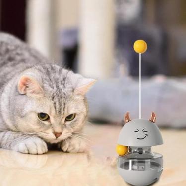 Imagem de Comedouro Brinquedo Interativo Para Pets Porta Petisco Ração Dispenser