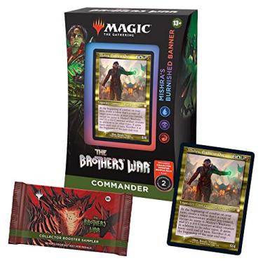 Imagem de Magic: The Gathering The Brothers’ War Retro-Frame Commander Deck - Mishra’s Burnished Banner (Blue-Black-Red) + Collector Booster Sample Pack