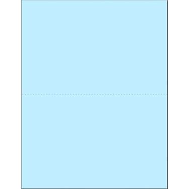 Imagem de Limited Papers (TM) Papel perfurado 8,5 x 11, variedade de tamanhos e cores de perfuração, para formulários, bilhetes, cartões postais, cartões de visita. (azul, 2 acima - horizontal 14 cm)