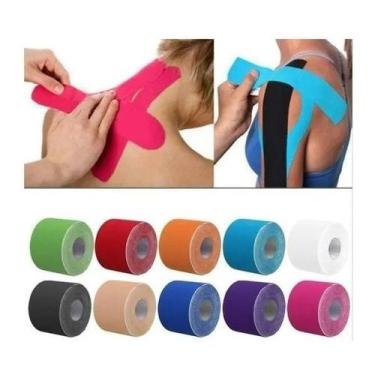 Imagem de 2x Fita Bandagem Elástica Adesiva Sports Tape Dor Muscular - Alfashop