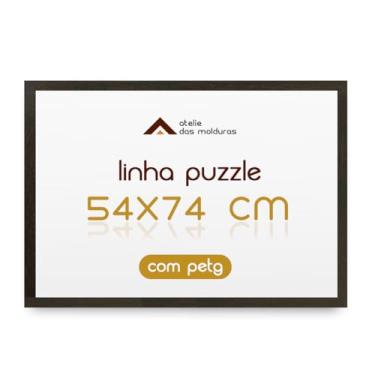 Imagem de Moldura para Quebra Cabeça Puzzle de 1000 Peças 54x74 com Proteção Petg (Tabaco)