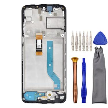 Imagem de Substituição completa do conjunto de digitalizador LCD para Motorola Moto G50 5G XT2149-1 com kit de ferramentas e moldura de tela preta de 6,5 polegadas