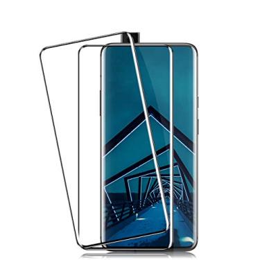 Imagem de BIGFACE Película protetora de tela OnePlus 7 Pro, [pacote com 2] Vidro temperado premium de cobertura total, clareza HD, antiarranhões, compatível com capas, película antibolhas com precisão de toque
