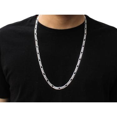 Imagem de Corrente Masculina Prata Pura 925 3x1 70cm 5mm - Joiata, Prateado