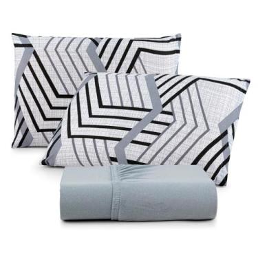 Imagem de Jogo De Lençol Casal Queen De Elástico Malha Algodão 3 Peças - Bella L