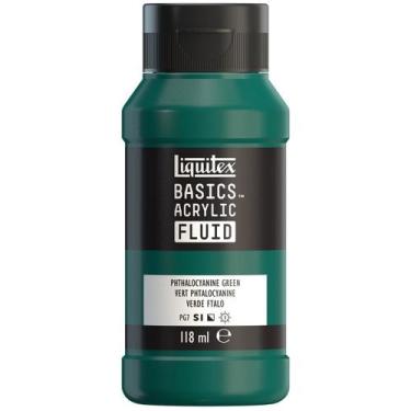 Imagem de Tinta Acrílica Liquitex Basics Fluída 118ml Phthalocyanine Green, Flui