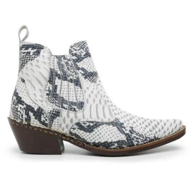Imagem de Bota Masculina Texana Cano Curto - Couro estampa Anaconda - LOJA RPERO