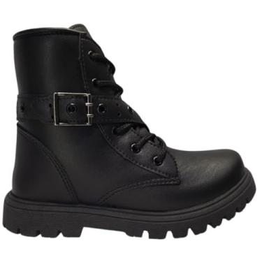 Imagem de Bota Juvenil Feminina Infantil Coturno Tratorada Linha Premium Inverno (Bota Coturno Infantil Menina Preto, BR, Criança de 4 a 8 anos, Numérico, 30)