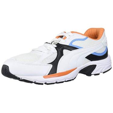 Imagem de PUMA Tênis unissex adulto Axis Plus, Puma White-puma Black-Team azul-claro laranja jaffa, 9.5