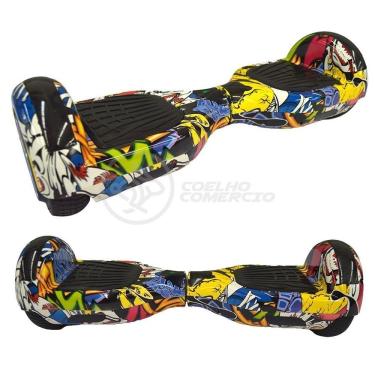 Imagem de Hoverboard Infantil Skate Elétrico Arte Urbana Led Grafite