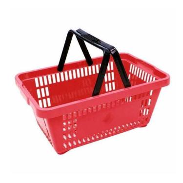 Imagem de Cesto De Supermercado Vermelho Ms13 Fundo Vazado - Mercoplasa