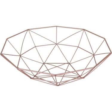 Imagem de Centro Mesa 11X40X40Cm Metal Rose
