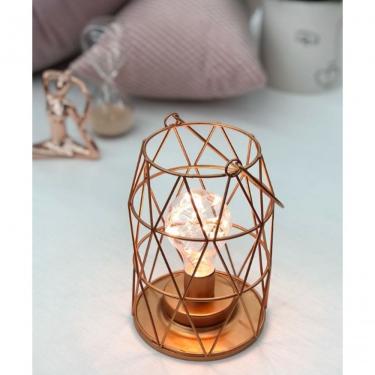 Imagem de Lanterna Decorativa Retro Led Pilha Cobre Hm211