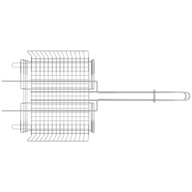 Imagem de Grelha Multiuso Churrasco em Aço Inox 70,2 X 31,5 Cm