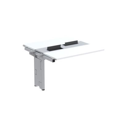 Imagem de Complemento De Mesa Plataforma Para Coworking Para 2 Pessoas 130x140 Branco-cinza