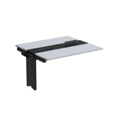 Imagem de Complemento De Mesa Plataforma Para Coworking Para 2 Pessoas 130x120 Cinza-preto